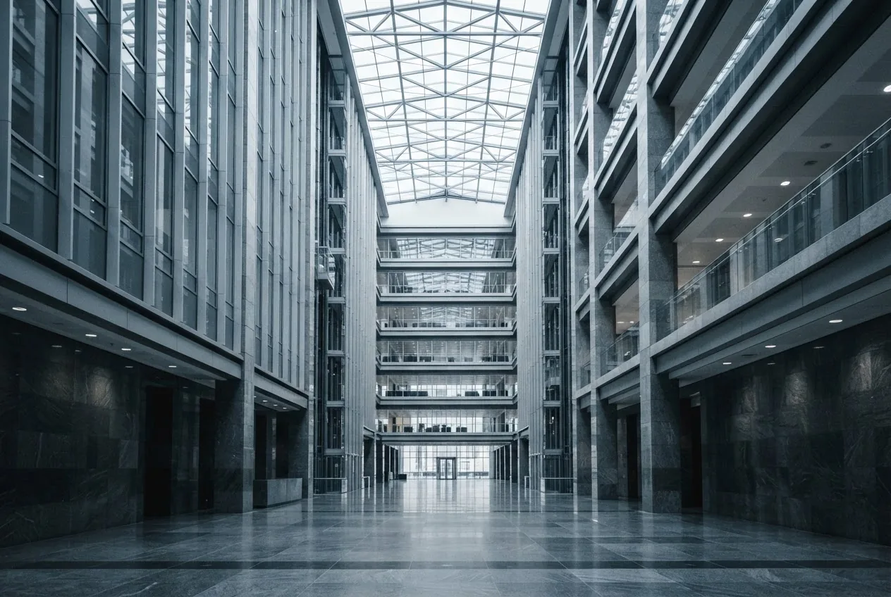 Atrium d'une institution financière