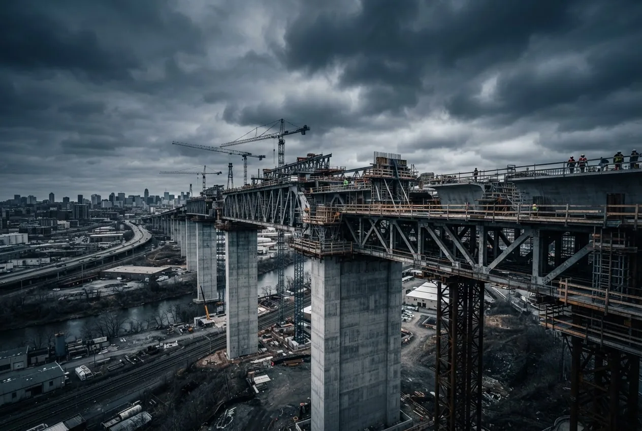 Viaduc en construction